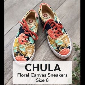 🌼 CHULA Floral Canvas Sneakers — Size 8 (USA) / 25 (MEX)